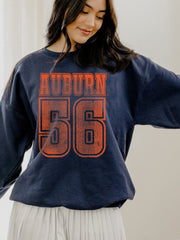 Auburn Tigers Player Navy Thrifted Sweatshirt