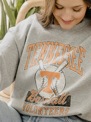 Vols Baseball Gray Thrifted Sweatshirt