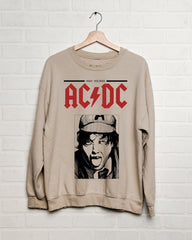 ACDC High Voltage Sketch Sand Thrifted Sweatshirt