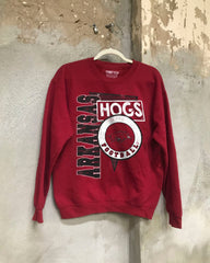 Arkansas Razorbacks Football Spree Cardinal Thrifted Sweatshirt