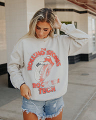 Rolling Stones Rock 'Em Texas Tech Sand Thrifted Sweatshirt - shoplivylu