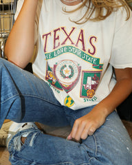 Texas Patch Off White Thrifted Tee - shoplivylu