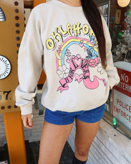 OK Is For Lovers Sand Thrifted Sweatshirt - shoplivylu