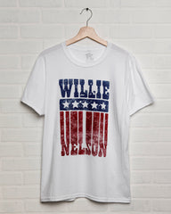 Willie Nelson Stars White Tee (FINAL SALE) - shoplivylu