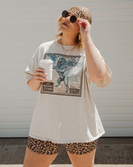 Rolling Stones Babylon Tour Lion Off White Thrifted Distressed Tee (FINAL SALE) - shoplivylu