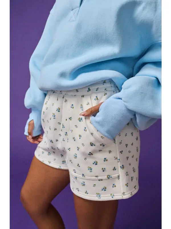 Cora Detail Knit Floral Shorts