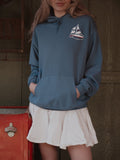 1776 USA Sailboat Denim Blue Thrifted Hoodie