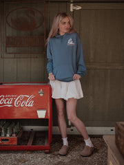 1776 USA Sailboat Denim Blue Thrifted Hoodie