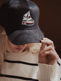 1776 USA Sailboat Navy Embroidered Hat