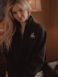 1776 USA Sailboat Navy Embroidered Quarter Zip Sweatshirt