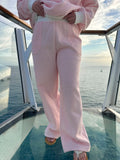 Light Pink and White Big Striped Sweatpants