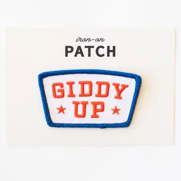 Giddy Up Embroidered Iron On Patch