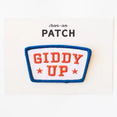 Giddy Up Embroidered Iron On Patch