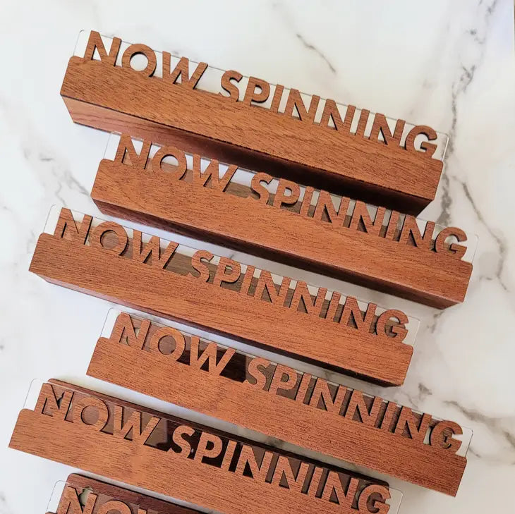 Now Spinning Wood Record Shelf