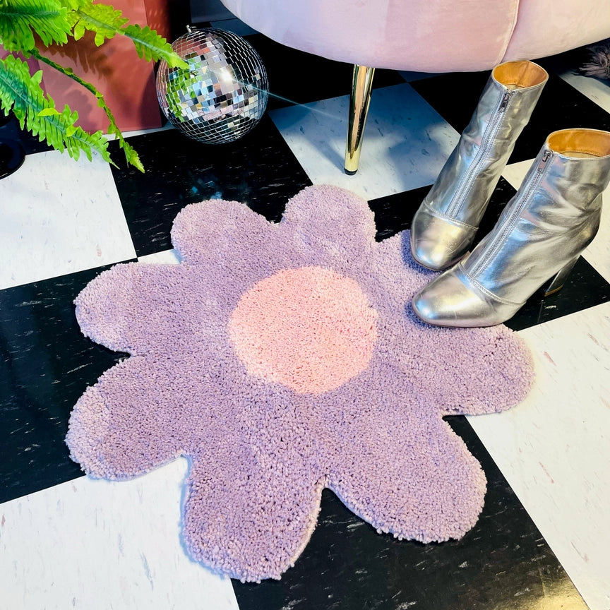 Lavender Daisy Rug