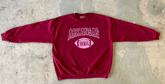 Arkansas Razorbacks Wonka Football Cardinal Thrifted Sweatshirt