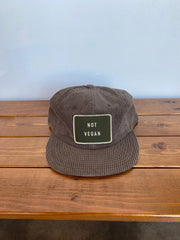 Brown Not Vegan Corduroy Hat