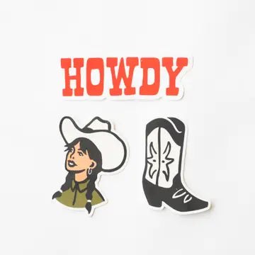 Cowgirl Vinyl Sticker Three-Pack