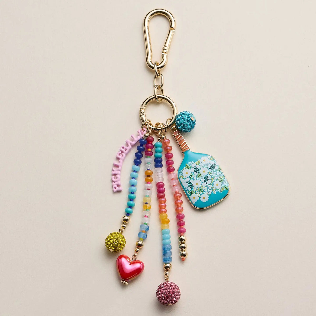 Pickleball Paddle Keychain Bag Charm