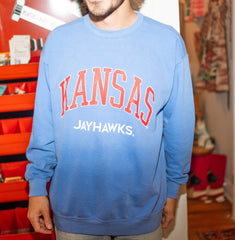 KU Jayhawks Filled Gault Flo Blue Sweatshirt