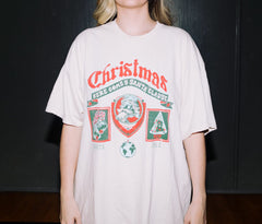 Christmas Patch Off White Thrifted Tee