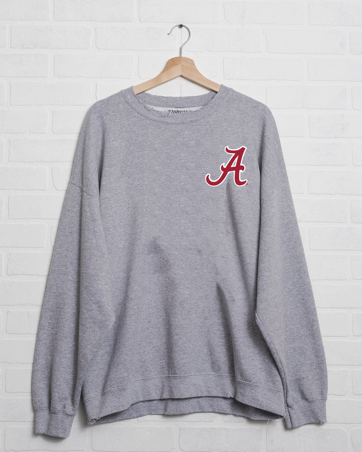 Alabama Crimson Tide Chenille Patch Gray Sweatshirt