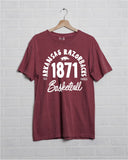 Arkansas Razorbacks Trademark Basketball Cardinal Tee