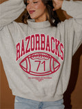 *COMING SOON* Arkansas Razorbacks Campus Classic Gray Roll Neck Sweatshirt
