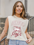 Arkansas Razorbacks Club Mascot Off White Tank
