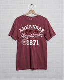 Arkansas Razorbacks Football Icon Cardinal Tee