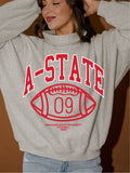 *COMING SOON* ASU Red Wolves Campus Classic Gray Roll Neck Sweatshirt