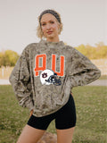 Auburn Tigers Helmet Fade Camo Weekend Mock Neck Sweatshirt