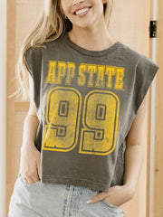 App State Mountaineers Player Charcoal Tank