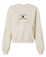 ASU Red Wolves Embroidered Script Cream Sweatshirt
