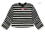 *COMING SOON* Arkansas Razorbacks Block Stich Black/White Stripe Long Sleeve Tee