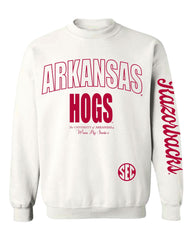 Arkansas Razorbacks SEC Sporty White Sweatshirt