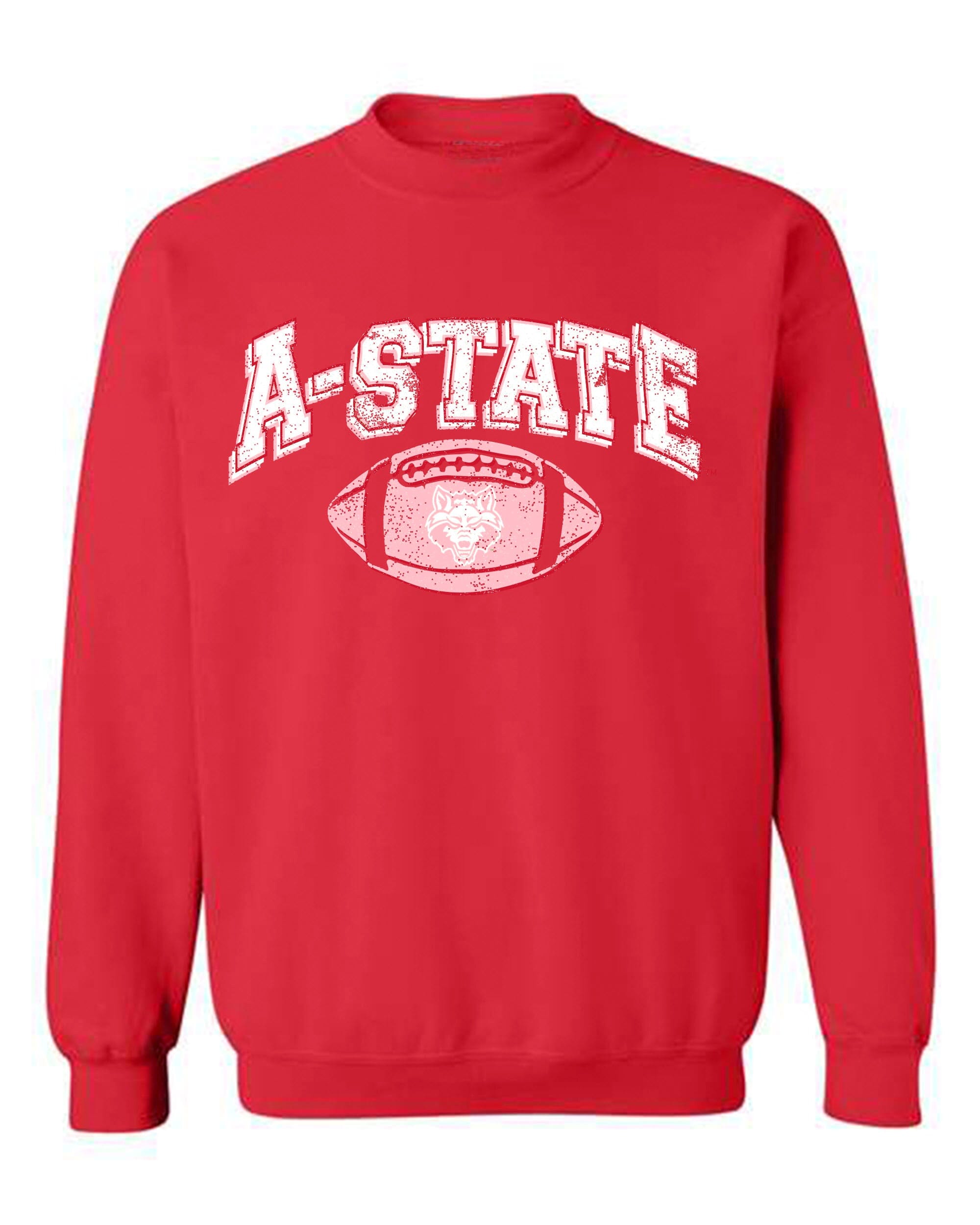 ASU Red Wolves Wonka Football Red Thrifted Sweatshirt