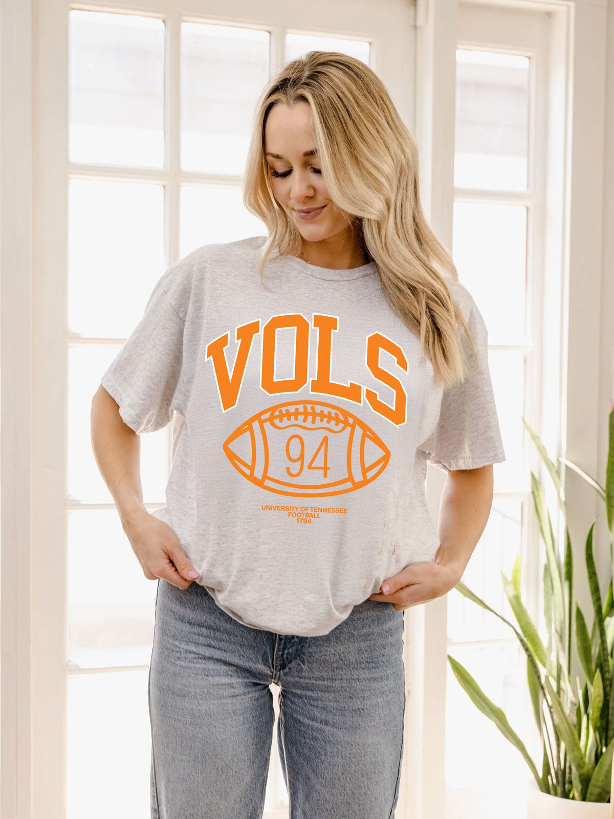 Tennessee Vols Campus Classic Ash Gray Thrifted Tee