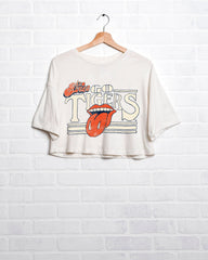 Rolling Stones Auburn Tigers Stoned Off White Cropped Tee