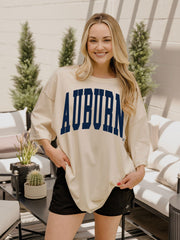 Auburn Tigers Tall Boy Off White One Size Tee