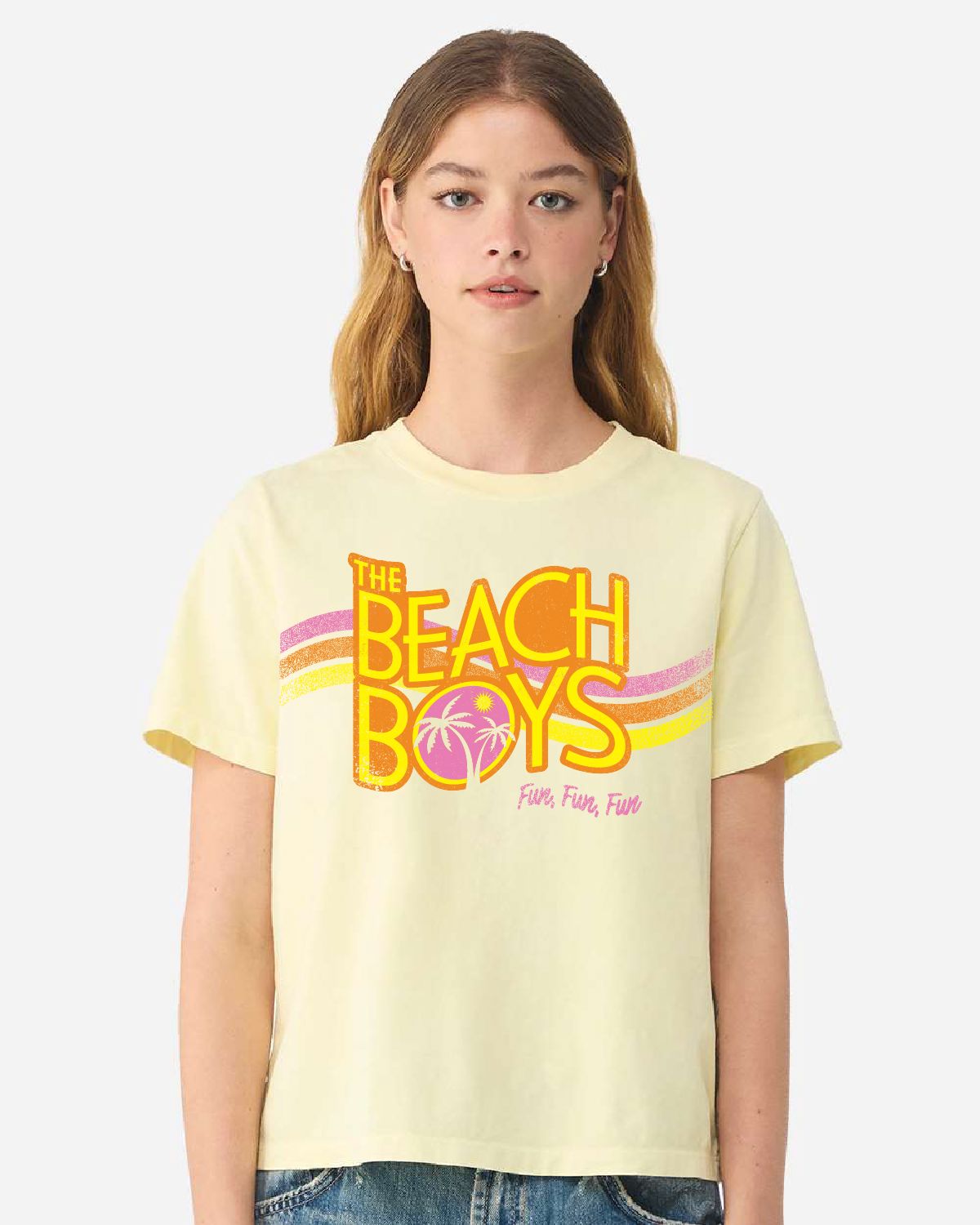 The Beach Boys Retro Fun Fun Yellow Ellie Perfect Tee