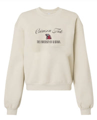 Bama Embroidered Script Cream Sweatshirt