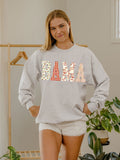 BAMA Quilted Puff Ink Ash Gray Sweatshirt