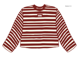 *COMING SOON* Alabama Crimson Tide Block Stich Red/White Stripe Long Sleeve Top