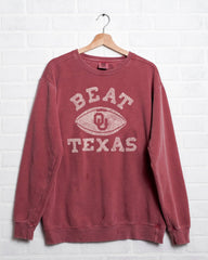 OU Sooners Beat Texas Football Crimson Sweatshirt