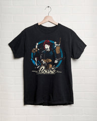 David Bowie Compilation Black Thrifted Distressed Tee
