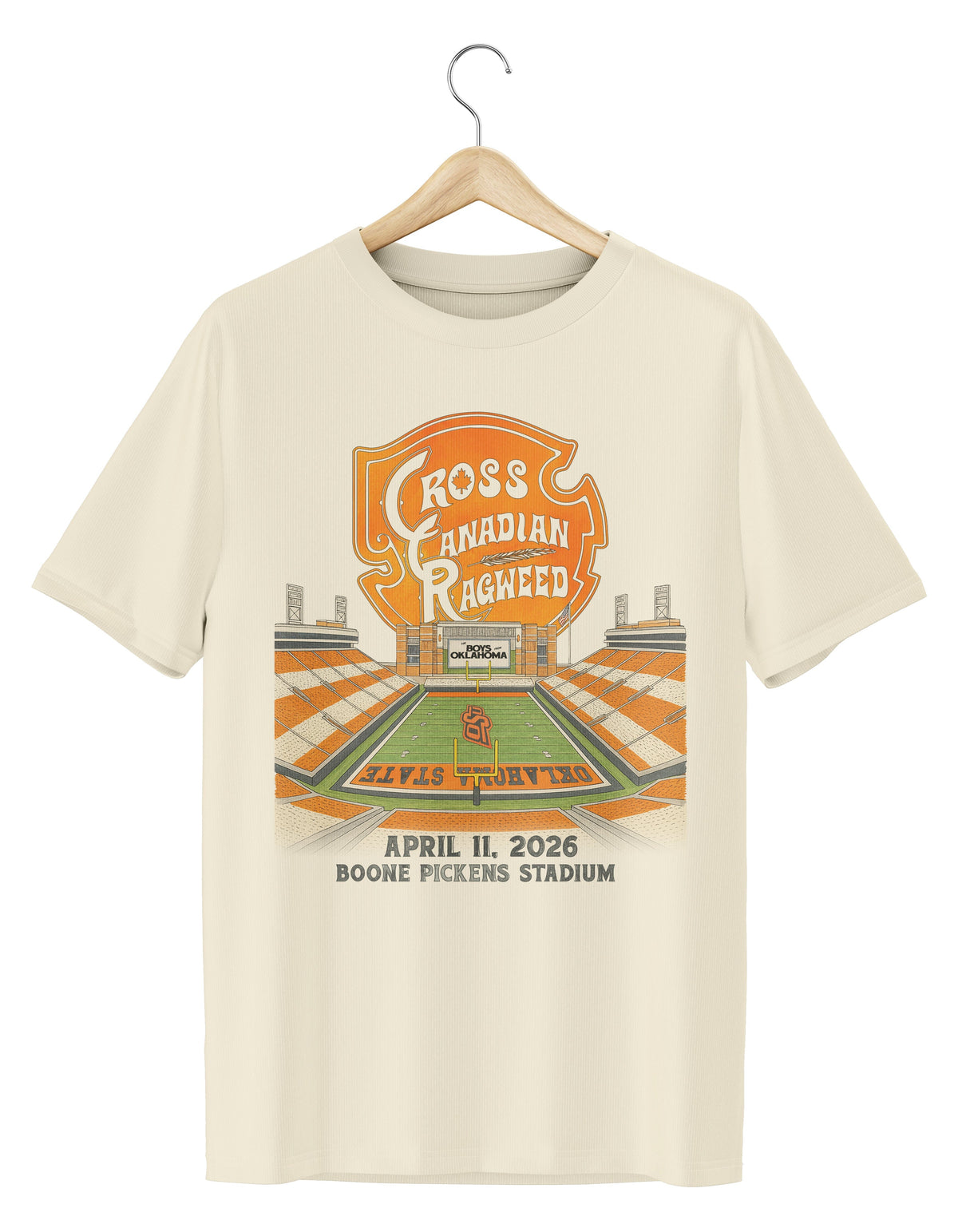 Cross Canadian Ragweed OSU Cowboys Boone Pickens Stadium Ivory CC Tee