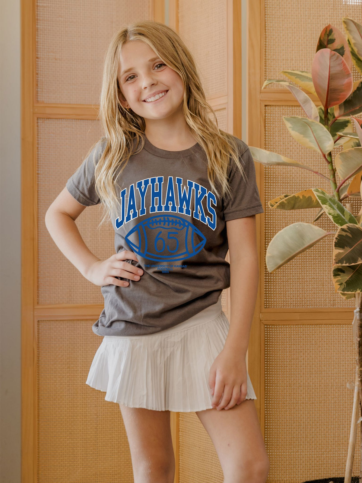 Children's KU Jayhawks Campus Classic Pepper CC Tee