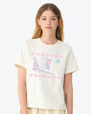 Apres Ski Cross Stitch White Ellie Perfect Tee