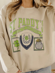 St. Patrick's Day Patch Sand Thrifted Sweatshirt